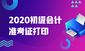 西藏拉萨2020年会计初级考试准考证打印时间在何时？